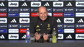 Conferenza stampa ALLEGRI pre JuveFrosinone quotFirmerei in bianco il rinnovo No Su Alcarazquot [upl. by Macnamara285]