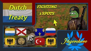 Are They OP in Team Games  4v4 Treaty with Dutch  AOE III DE [upl. by Alleras539]