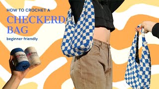 Crochet Checkered Bag  HOW TO [upl. by Betti580]