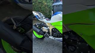 Kawasaki ZX6R 2024 Cold Start Stock Exhaust VS M4 Street Slayer slipon [upl. by Ewall]