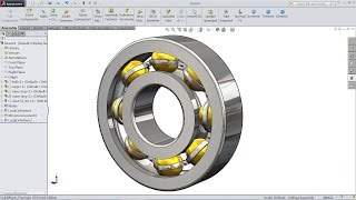 SolidWorks tutorial  Design And Assembly of Ball Bearing in SolidWorks  SolidWorks [upl. by Koerlin2]