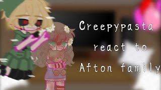 🔪Creepypasta react to Afton Family🎁my au [upl. by Elleinnad]