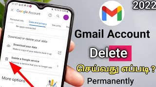 How To Delete Gmail Account Permanently In TamilDelete Gmail Account [upl. by Otaner]