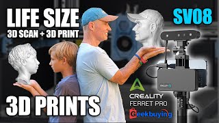 Guide to 3D Scanning amp Printing Our LifeSize Heads with Creality CRScan Ferret Pro amp Sovol SV08 [upl. by Anrol]