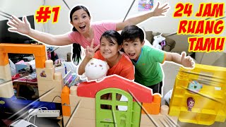 24 JAM CAMPING RUMAH LEG0 di KAMAR TAMU Part 1  Vlog Lucu  CnX Adventurers [upl. by Ready]