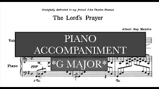 The Lords Prayer AH Malotte G Major Piano AccompanimentVoice Guide  Karaoke [upl. by Yemane]