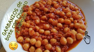 GARBANZOS con Chorizo y Jamón Fácil y rápida [upl. by Varick]