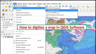 How to digitize a map in QGIS Software [upl. by Brookhouse212]