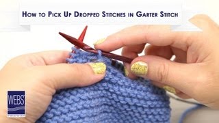 How to Pick Up Dropped Stitches in Garter Stitch [upl. by Oigufer]