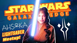 HUGE Galaxys Edge Lightsaber Meetup for AHSOKA TANO Day [upl. by Fabrianne]