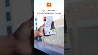 Spigen GLASStR EZ Fit Screen Protector Review for iPhone 15 Pro Max spigen screenprotector [upl. by Crain687]