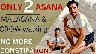 NO MORE CONSTIPATION  REMOVE CONSTIPATION  MALASANA amp CROW WALKING YOGA [upl. by Dnalwor293]