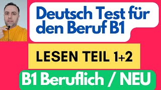 Deutsch Test für den Beruf  Lesen Teil 12  B1 Beruflich Mit Lösungen NEU [upl. by Tniassuot845]