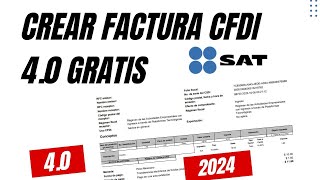 Generar Factura 40  SAT 2024 [upl. by Marget]