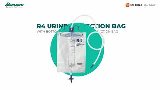 Romsons R4 Urine collection bag with bottom outlet Vet Urine Collection Bag [upl. by Ayrad]