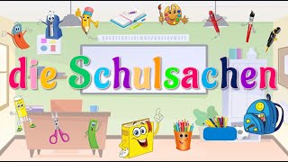 Die Schulsachen Lernen  Test  PDF  Deutsch lernen  Learn School Items in German [upl. by Ylla]