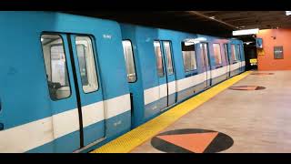 MONTREAL METRO Joliceur Station Stop MR73 Trainset [upl. by Annoyt]