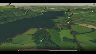 Bassenthwaite Lake Northern Lake District  3D flythrough [upl. by Akedijn]