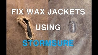 How To Fix Waxed Jackets with Stormsure Glue  BARBOUR DRIZABONE COAT REPAIR [upl. by Narad802]