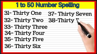 One to Fifty spelling in english  Numbers spelling 150  Learn numbers 1 to 50 in words  Count 50 [upl. by Iru655]