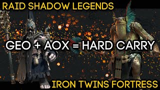 GEOMANCER  AOX Hard Carries Iron Twins 15 Magic Affinity Team Showcase  RAID Shadow Legends [upl. by Gross183]