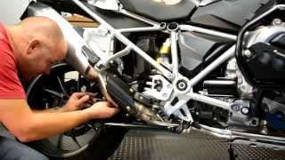 2014 BMW R1200GS  Fitting an Arrow endcan [upl. by Danforth749]