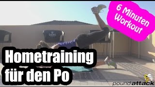 6 Minuten Po Workout zum Mitmachen  Po Workout Frau  Po Workout für zuhause  Po Training [upl. by Goar]