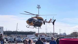 VCU Life Evac 1 Medevac Helicopter Takeoff The Diamond Parking Lot Richmond VA 18 November 2023 [upl. by Edijabab]