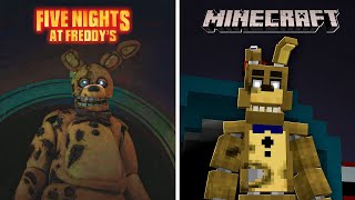 I Remade Five Nights At Freddys Scenes In Minecraft [upl. by Reham]