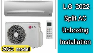 LG 15 ton AC unboxing amp installation in telugu [upl. by Airdnua]