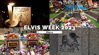 Elvis Week 2023 Day 4 Linda Thompson Lee Majors Jerry Schilling Lisa Marie amp Candlelight Vigil [upl. by Jeri]