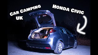 STEALTH CAR CAMPING UK  Honda Civic stealth car camping in Aberfoyle Scotland [upl. by Vivianne120]