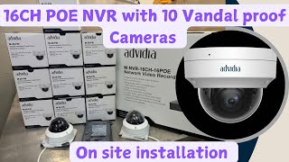 Panasonic Advidia 16CH POE NVR with 10 Vandal proof Dom Cctv Cameras complete OnSite Installation [upl. by Aitret]