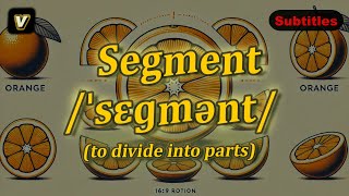 v Segment meaning to divide into parts with 5 examples [upl. by Apoor]