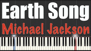 Earth Song  Michael Jackson  Piano Tutorial [upl. by Nailij]