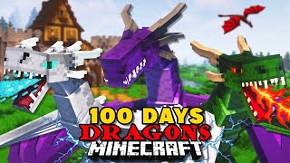 I Spent 100 DAYS with DRAGONS In MINECRAFT [upl. by Heloise492]