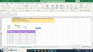 Tabla capitalización interés compuesto en excel [upl. by Lette266]