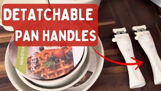 Removable handle granite pots and pans review Soday [upl. by Ynelram]