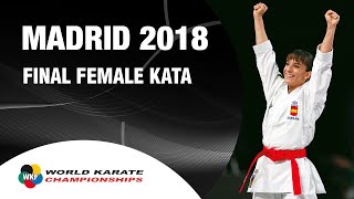 GOLD MEDAL Sanchez ESP vs Shimizu JPN 2018 World Championships  WORLD KARATE FEDERATION [upl. by Adnolor]