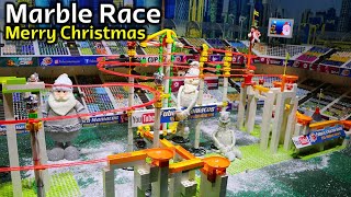 Marble Race Special Christmas Championship  Track with 8 country balls  Merry Christmas [upl. by Keeryt]