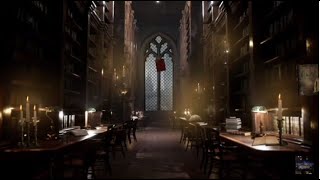 Hogwarts Library Ambience  Harry Potter inspired ASMR  Animated Ambience STUDYRELAX 📚 [upl. by Ecilahs]