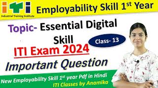 Employability Skill 1st year class 13  Most iportant question and answer  ITI Exam 2024 [upl. by Matilde]