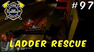 GTA V FiveM  FireEMS  Ladder Rescue Transportation  MidwestRP 97 [upl. by Ymaral]