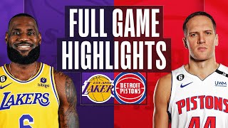 LAKERS at PISTONS  NBA FULL GAME HIGHLIGHTS  December 11 2022 [upl. by Thordia720]