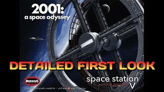 2001 A Space Odyssey Space Station V  Orbital Platform Open Box Review by Moebius Models [upl. by Leanne]