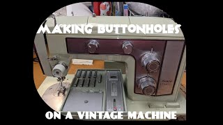 Making Buttonholes on a Vintage Kenmore 1581802 Sewing Machine [upl. by Aiuqes]