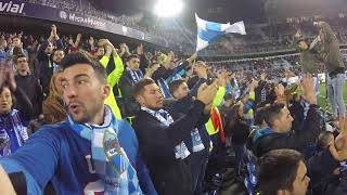 La grada inside  4k  Málaga CF VS Girona FC  2018 [upl. by Sorensen748]