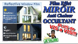 Pose de film effet miroir sur les vitres de ma maison [upl. by Casady]