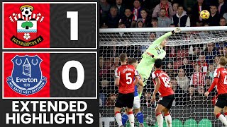 EXTENDED HIGHLIGHTS Southampton 10 Everton  Premier League [upl. by Melinde950]