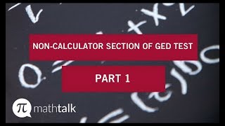 The NonCalculator Section of the GED Test [upl. by Bertelli]